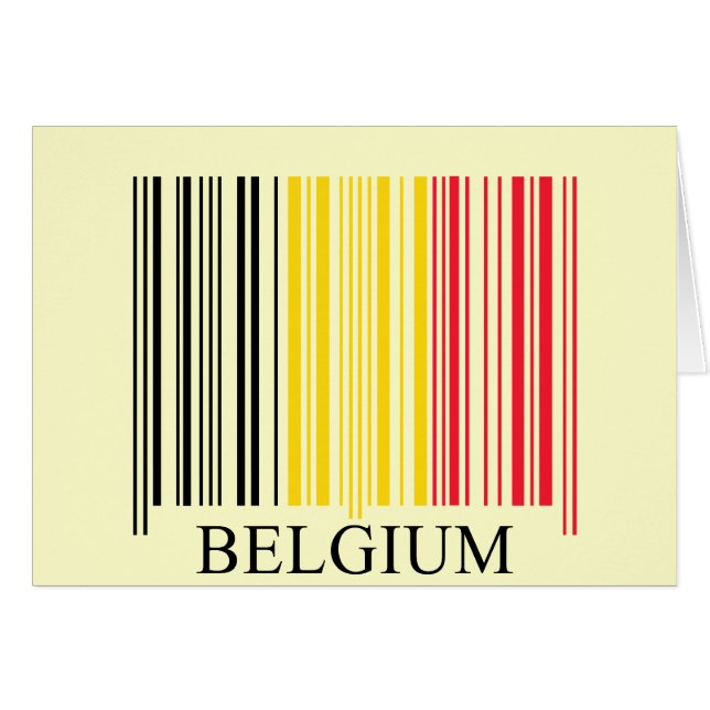 Barcode-Belgien-Flagge (Vorderseite (Horizontal))