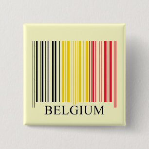 Barcode-Belgien-Flagge Button