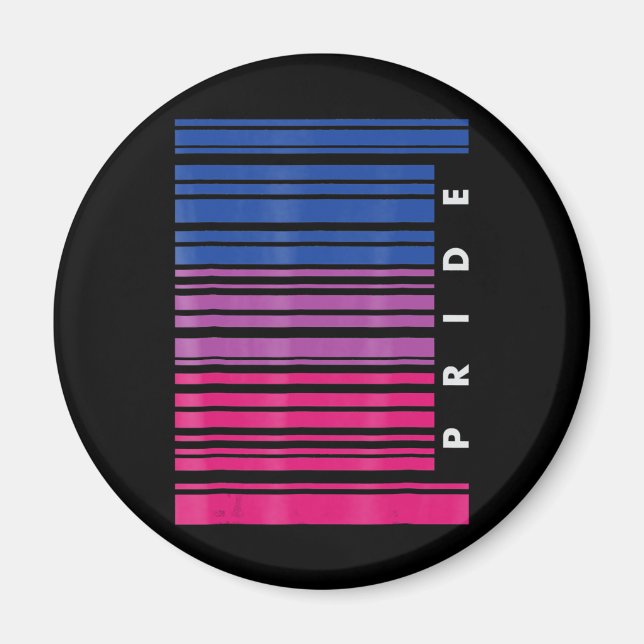 Barcode Bisexual Pride Lgbt Lesbian Gay Magnet (Vorne)
