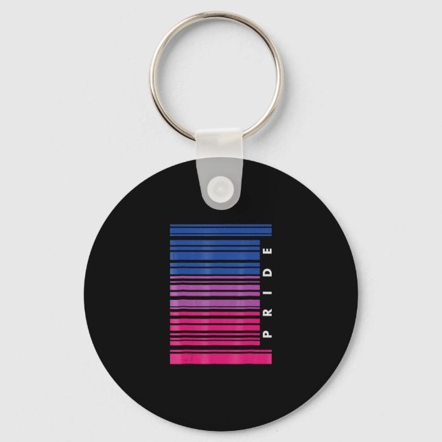 Barcode Bisexual Pride LGBT Lesbische Schwulenflag Schlüsselanhänger (Vorderseite)
