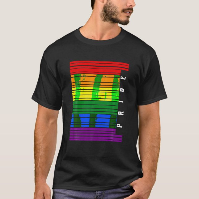 Barcode Bisexual Pride LGBT T Shirt Lesbian Gay Fl (Vorderseite)