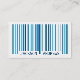 Barcode - Blau Visitenkarte
