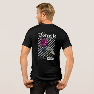 Barcode Bloom - Moderne Rose Tri-Blend Shirt