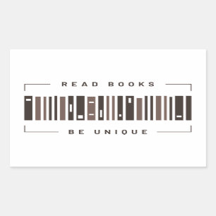 Barcode der Bücher Rechteckiger Aufkleber