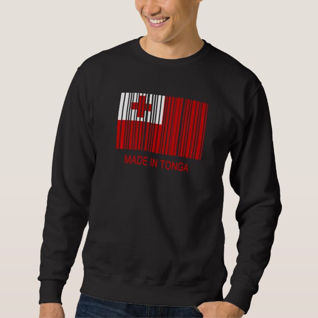 Barcode der Tonga-Flagge Sweatshirt (Vorderseite)