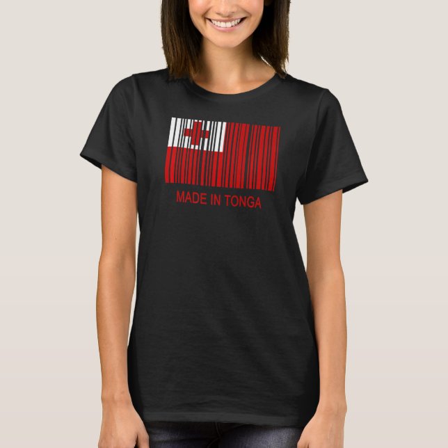 Barcode der Tonga-Flagge T-Shirt (Vorderseite)