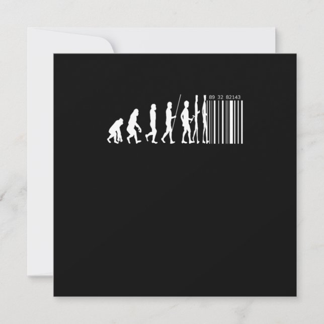 Barcode Evolution Puzzler Game-Geschenk Einladung (Vorderseite)