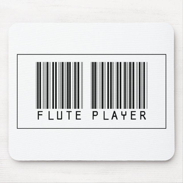 Barcode-Flötenspieler Mousepad (Vorne)