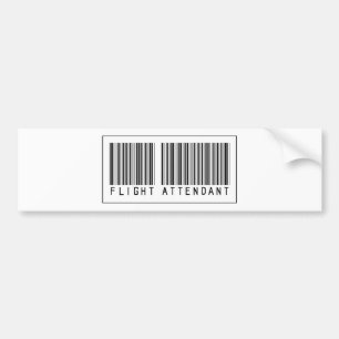 Barcode-Flugbegleiter Autoaufkleber