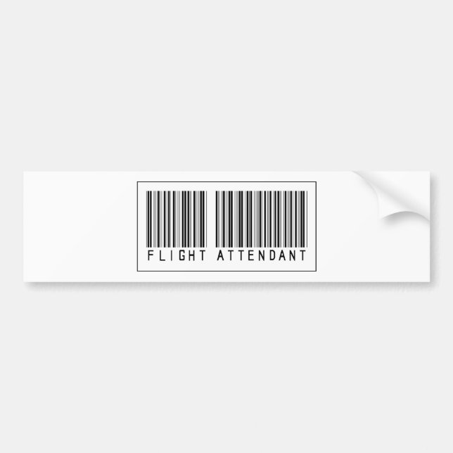 Barcode-Flugbegleiter Autoaufkleber (Vorne)