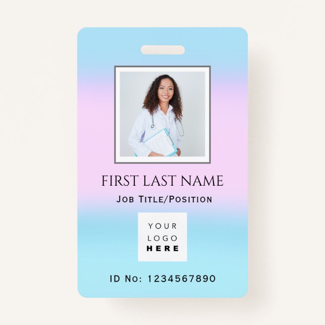 Barcode Foto Chirurgische Krankenschwester Ärztin  Ausweis (Vorderseite)