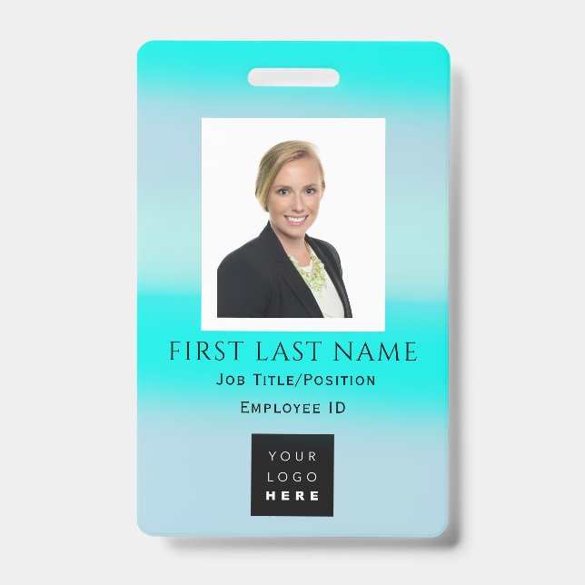 Barcode Foto Name ID Card Ärztliche Betreuung Blau Ausweis (Vorderseite)