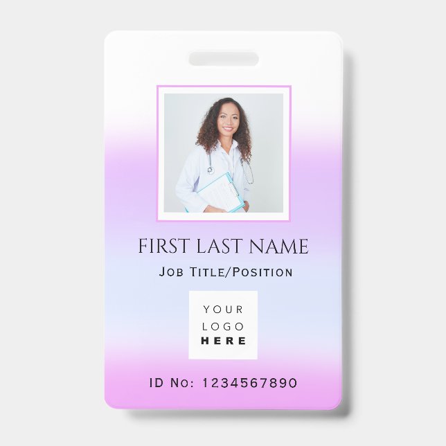 Barcode Foto Nurse Doctor Health Care IDCard Ausweis (Vorderseite)