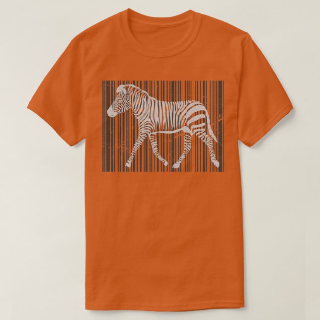 Barcode Funny Zebra T-Shirt (Design vorne)