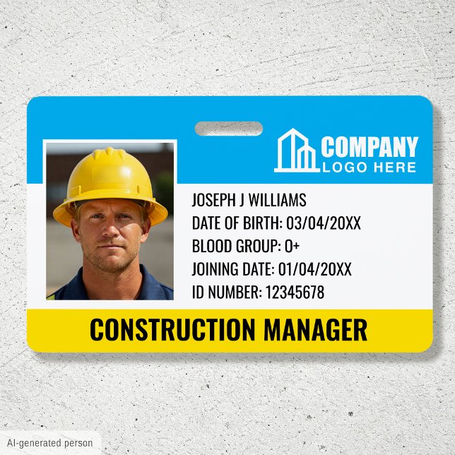 Barcode für das Logo "Baustelle-ID" Blaue Vorlage Ausweis (Von Creator hochgeladen)