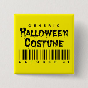 Barcode-generisches Halloween-Kostüm Button
