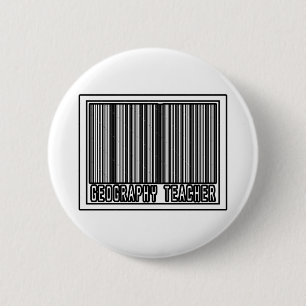 Barcode Geography Lehrer Button