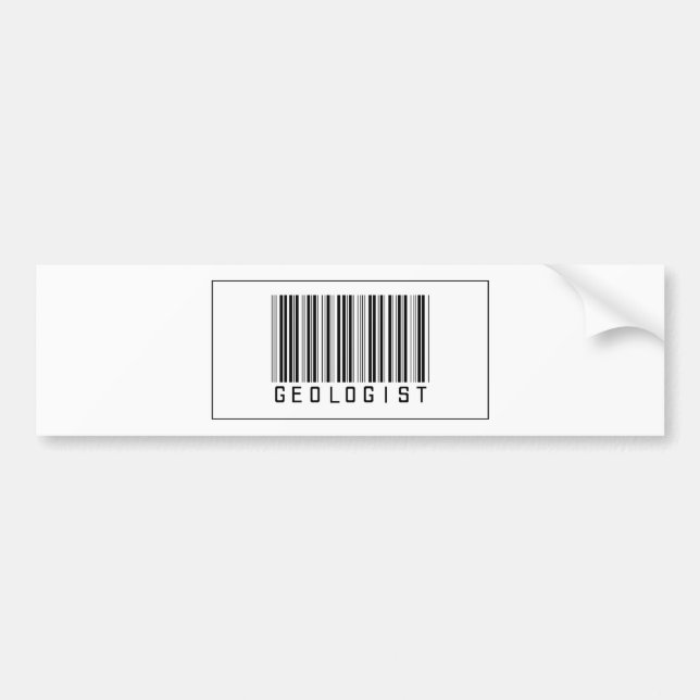 Barcode-Geologe Autoaufkleber (Vorne)