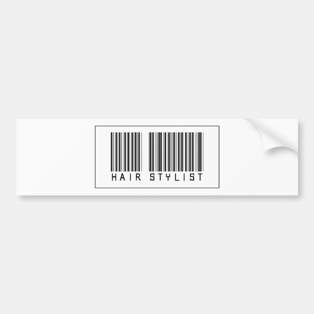 Barcode-Haar-Stylist Autoaufkleber (Vorne)