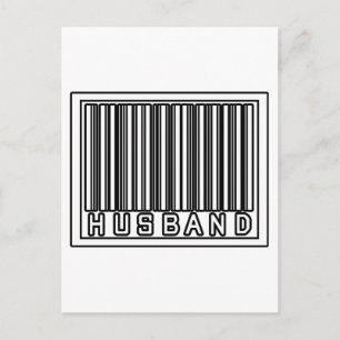 Barcode Husband Postkarte