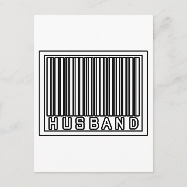 Barcode Husband Postkarte (Vorderseite)