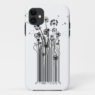 Barcode-Löwenzahn-Silhouette iphone Abdeckung Case-Mate iPhone Hülle