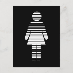 Barcode-Mädchen Postkarte