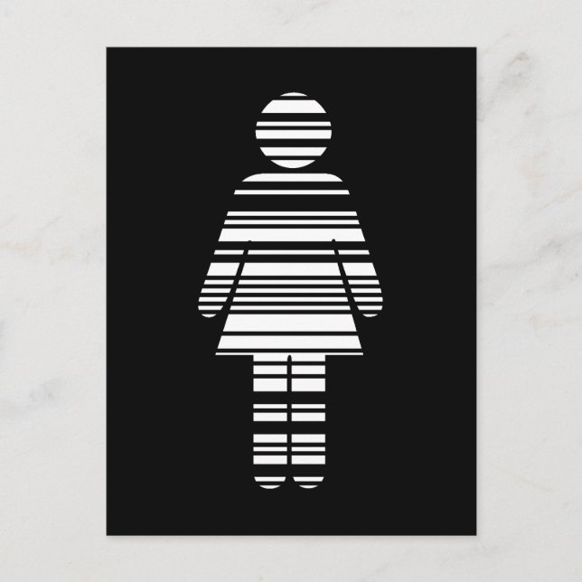 Barcode-Mädchen Postkarte (Vorderseite)