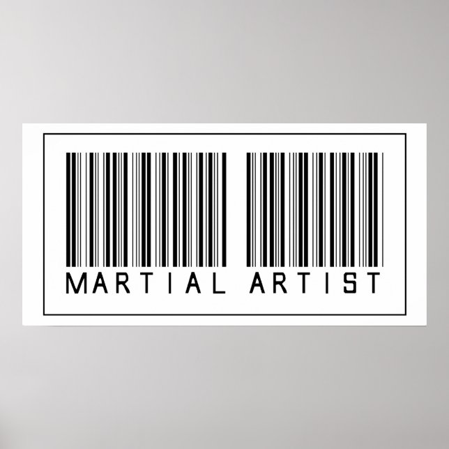 Barcode Martial Artist Poster (Vorne)