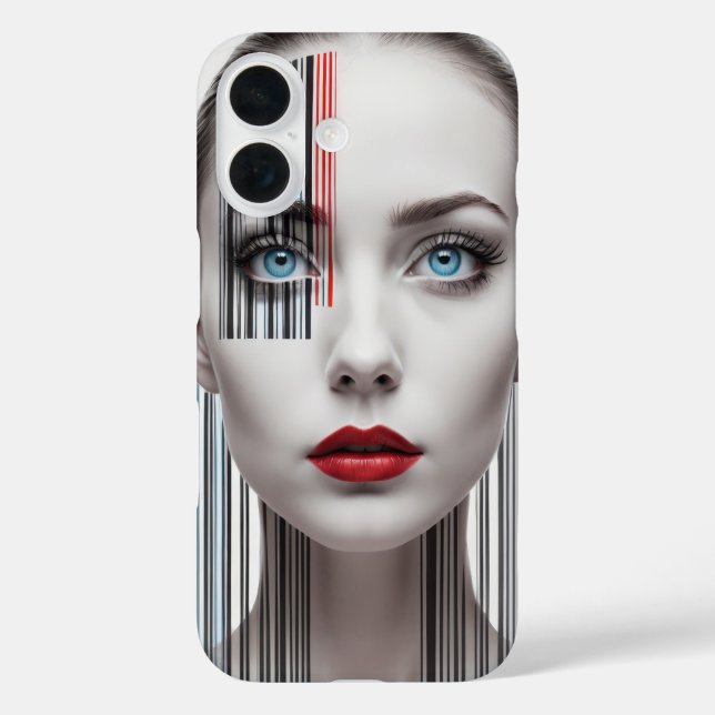 Barcode moderne Mädchen Hülle (Rückseite)