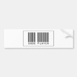 Barcode Oboe Spieler Autoaufkleber
