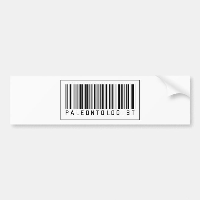 Barcode-Paläontologe Autoaufkleber (Vorne)