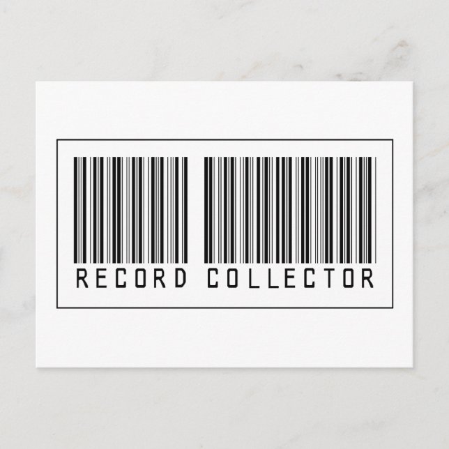 Barcode Record Collector Postkarte (Vorderseite)