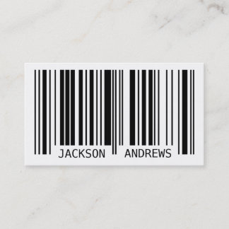 Barcode - Schwarzes Visitenkarte