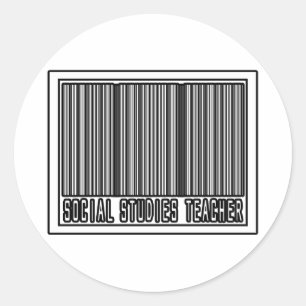 Barcode Sozialstudien Lehrer Runder Aufkleber