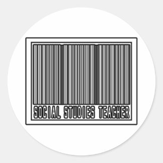 Barcode Sozialstudien Lehrer Runder Aufkleber