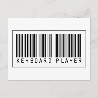 Barcode-Tastatur-Player Postkarte