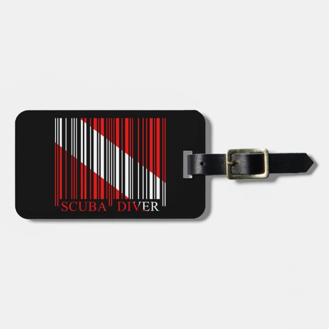 Barcode-Tauchen-Flagge Gepäckanhänger (Vorderseite horizontal)