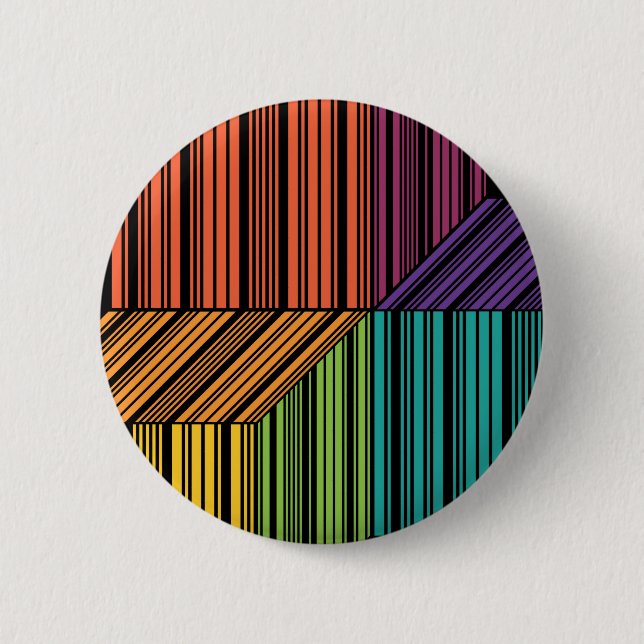 Barcode-Würfel-Dreiheits-Knopf Button (Vorderseite)