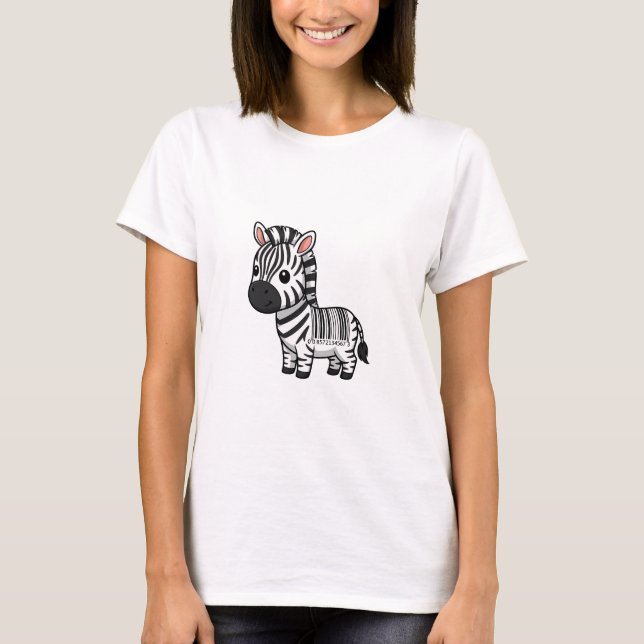 Barcode Zebra Cutie T-Shirt (Vorderseite)