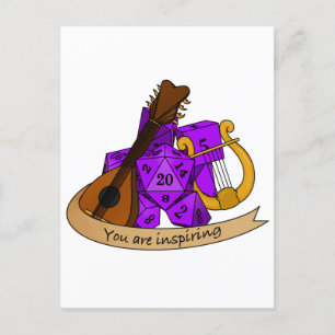Bard Dice Design Feiertagspostkarte