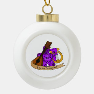 Bard Dice Design Keramik Kugel-Ornament