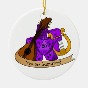 Bard Dice Design Keramik Ornament