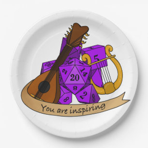 Bard Dice Design Pappteller