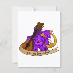 Bard Dice Design Postkarte