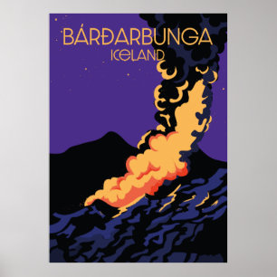 Bárðarbunga, Ausflugsplakat im Eisland. Poster