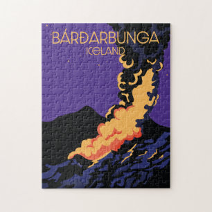 Bárðarbunga, Reisekarte im Eisland. Puzzle