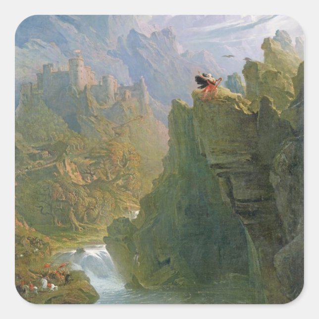 Barde, c.1817 (Öl auf Leinwand) Quadratischer Aufkleber (Vorderseite)
