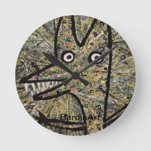 BardinArt Uhr-"nicht Scheinwerfer " Runde Wanduhr