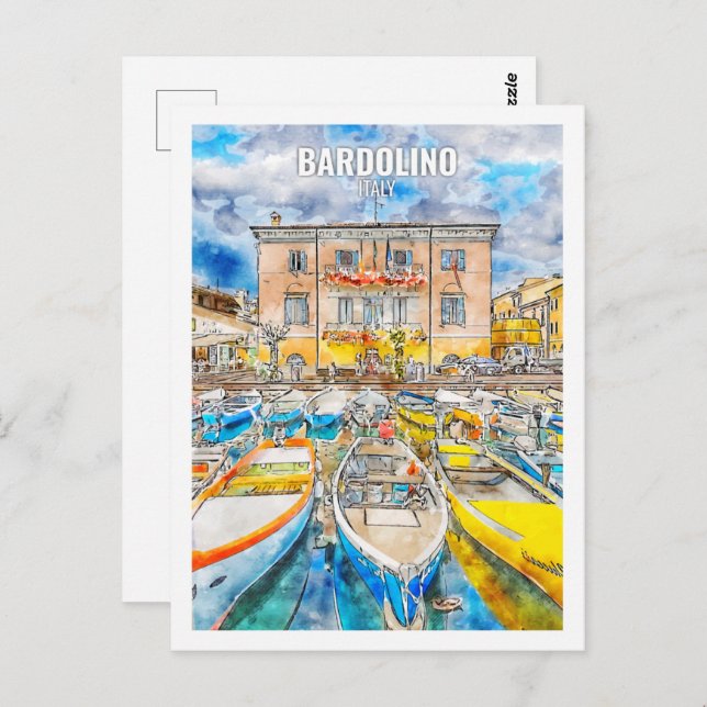 Bardolino Italien Berühmtes Wassersportzentrum Postkarte (Vorne/Hinten)